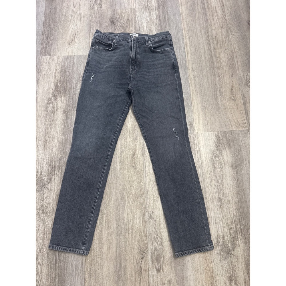 Citizens of Humanity Olivia High Rise Slim Ankle Jeans Washed Black Size 28